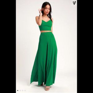 NWT Lulu's Green Two-Piece Jumpsuit - M